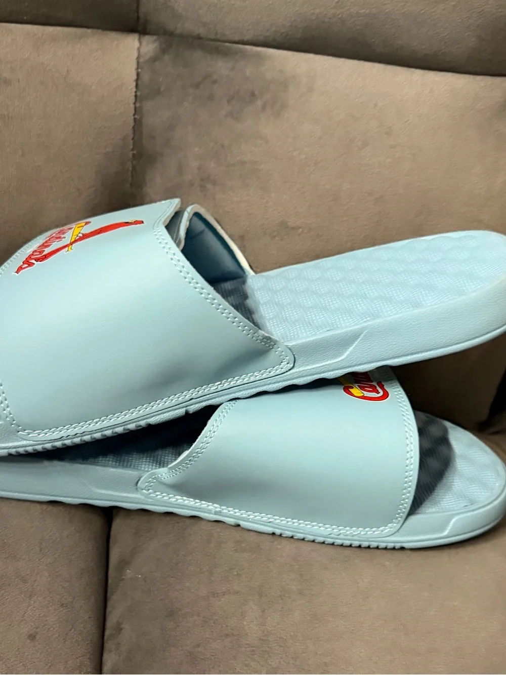 Islides St. Louis Cardinals Light Blue Size 9 Men Slides NWT in Packaging